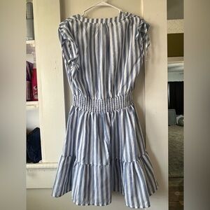 SHEIN Blue and White Striped Dress